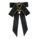 thumbnail image 2 of Broche de cinta con pajarita, corbata para mujer, pajarita preatada, broche con lazo, corbata para camisa, corbata para uniforme, accesorios de ropa Negro, 2 of 5