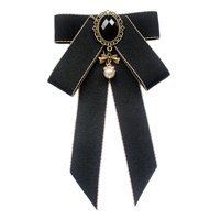 Ioensy - Broche De Lazo De Cinta, Corbata Preatada Para Mujer, Corbata Para Uniforme, Blusa, Estudiante, Negro