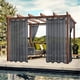 thumbnail image 2 of Cortinas transparentes al aire libre para patio impermeable - 2 paneles Grommet cortinas de voile interiores para sala de estar, dormitorio, porche, pérgola, cabaña, 132 * 274cm gris, 2 of 3