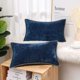 thumbnail image 2 of Xiao Hua Fundas de almohada, 2 unidades, azul oscuro, para sofá - Protectores de almohada de 30*50 cm con cremallera, tamaño estándar, poliéster, para decoración del hogar., 2 of 3