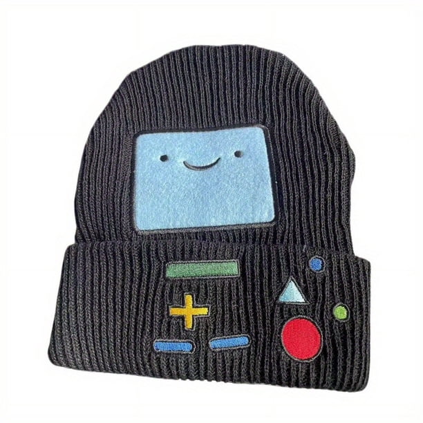 Game Console Embroidery Beanie Unisex Cartoon Warm Knit Hat Hip Hop Skull Cap Trendy Smiling Face Beanies Ski Hats For Women Men