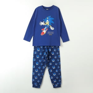 Conjunto Pijama Niño Sideways Azul Sonic