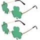 thumbnail image 1 of pares de gafas de trébol verdes, gafas de sol irlandesas de trébol para el Día de San Patricio, disfraz de duende, gafas de trébol, accesorios para el Día de San Patricio para mujeres, hombres, niños, 1 of 7
