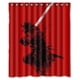 thumbnail image 1 of Cortina de ducha con fondo de samurái japonés, juego de cortinas de baño con ganchos, tamaño 60 x 72 pulgadas, 1 of 3