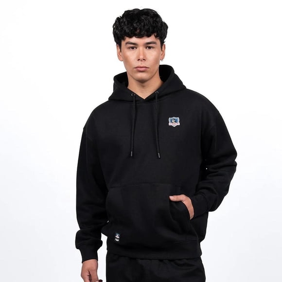 Poleron Hombre Hoodie Colo Colo Urbano Escudo Bordado