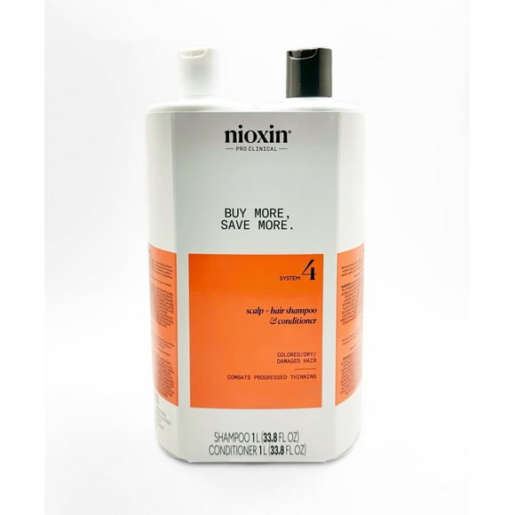 Shampoo Nioxin System 4 Duo 1000ml Cabello Teñido y Adelgazamiento