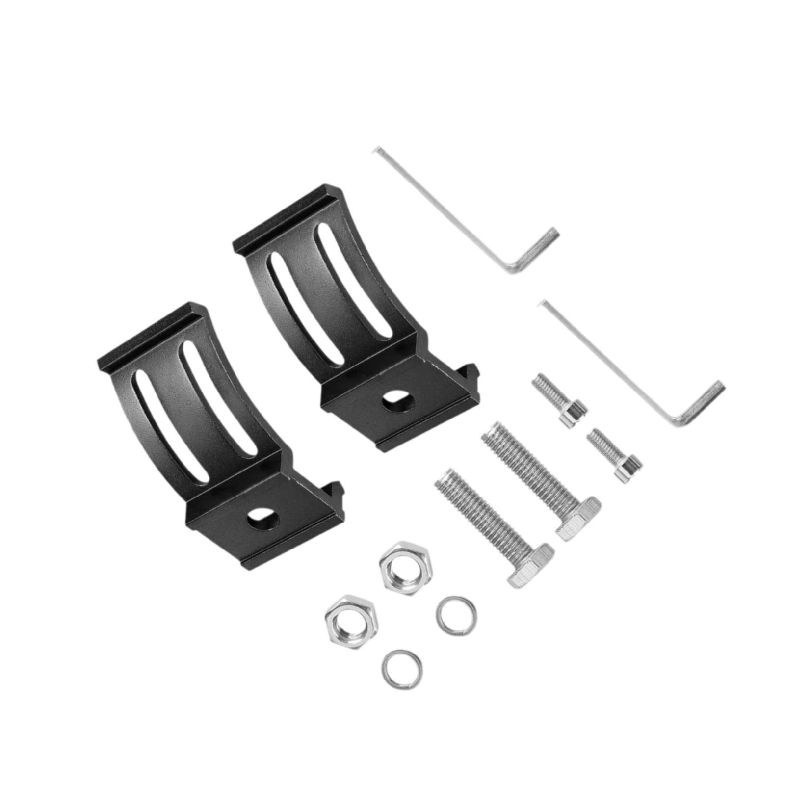 Magideal - 2 Soportes De Montaje Para Barra De Luces Led, Kit De Soporte De Montaje Deslizante, Soporte De Lámpara, Accesorios Para Automóvil, Base Universal