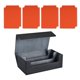 thumbnail image 4 of Caja De Baraja De Cartas Coleccionables, Juguete De Tarjeta De Recolección Fuerte, Estuche Para Tarjetas Deportivas De Cuero PU, Negro, Gris Y Naranja, 4 of 5