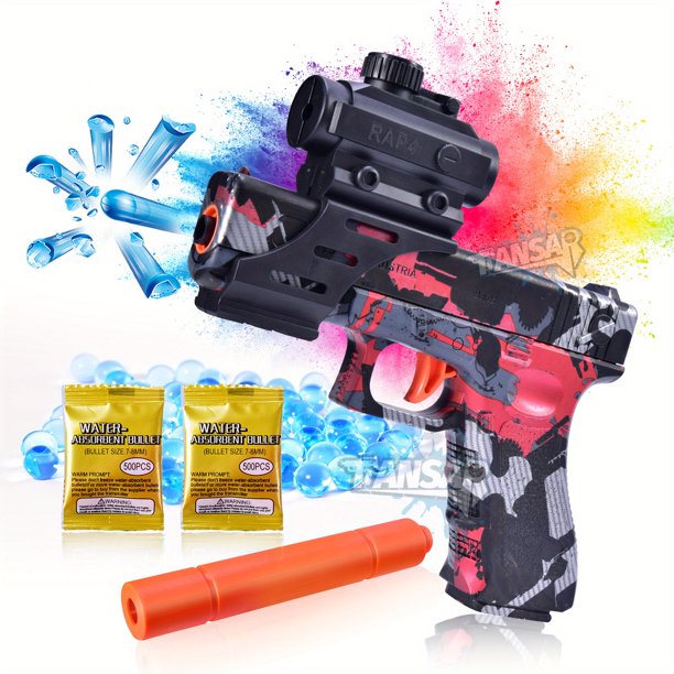 Gel Toy Water Bead Blaster, Fully Manual Outdoor Toy Model Without Charging, Suitable For Backyard Games Gift For Boys, Girls And Adults
