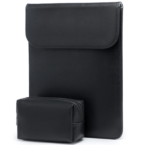 Funda para Laptop HYZUO 15-16" Cuero Sintético de Gamuza con Bolsa Negra