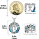 thumbnail image 3 of Collar HESHPAWS Tree of Life con Inicial A-Z Azul, 3 of 3