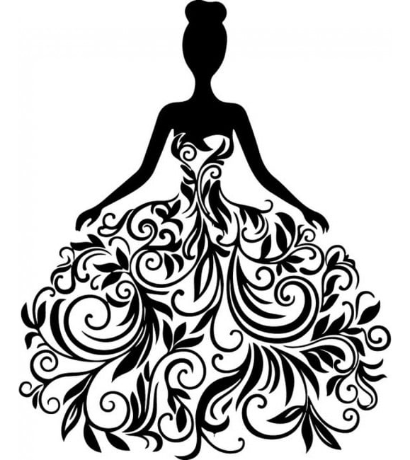 Rienda Libre Graphics - Decomural Wedding Dress Bride Gown Ws-33014