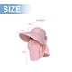 thumbnail image 2 of 1 sombrero de pescador de verano para exteriores con protector solar, ala grande, con máscara facial, chal, sombrero para el sol, 2 of 5