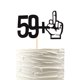 thumbnail image 1 of Decoración para tartas Arthsdite 59 +1 con purpurina negra para dedo medio, número 60, 1 of 6