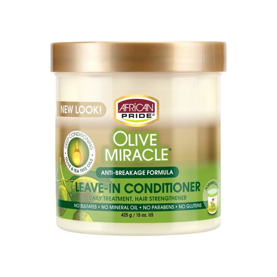 Acondicionador Leave-in African Pride Olive Miracle 425 G Sin Parabenos