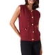 thumbnail image 4 of INSPIRE CHIC Chaleco de Suéter de Punto para Mujeres con Botones Camisetas sin Mangas Suéteres Casuales Cárdigans con Bolsillos M Rojo Vino, 4 of 6