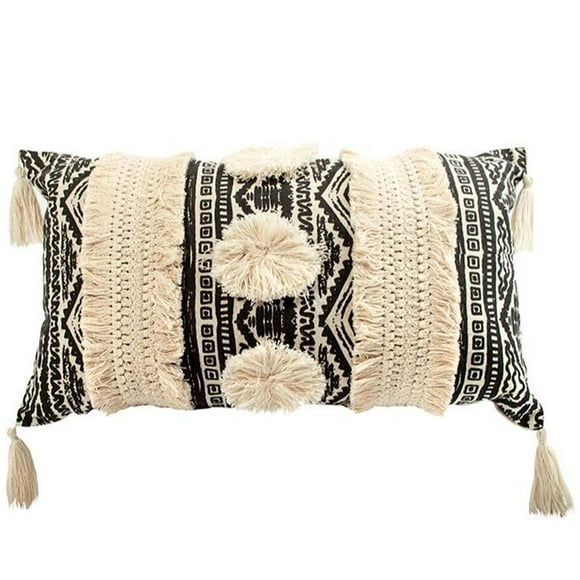 Cojín Boho Borlas y flecos
