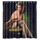 thumbnail image 1 of Cortina de ducha de baño con diseño de pin-up retro sexy vintage, con ganchos, tamaño 66 x 72 pulgadas, 1 of 3