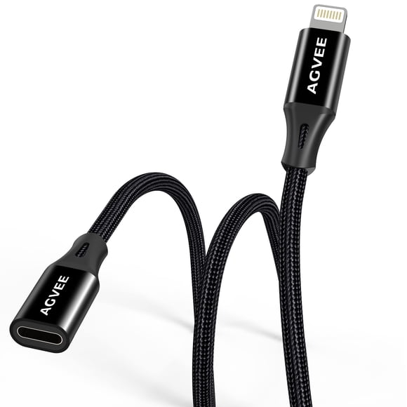 Cable de extensión Lightning AGVEE de 1 m hembra a macho para iPhone