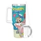 thumbnail image 3 of Bob Esponja Vaso aislado de acero inoxidable con asa, diseño temático, regalo para familia, amigos y fans; incluye pajita y encaja en el portavasos estándar, 40 oz, 3 of 6