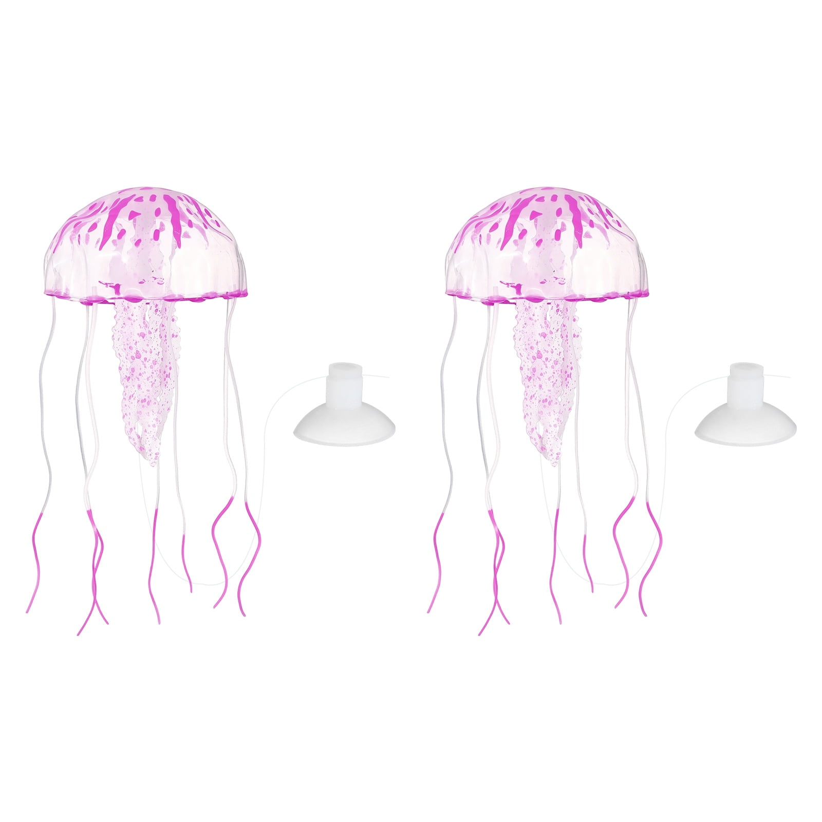 Decoración de Acuario Uxcell Medusa, Decoraciones para Peceras Medusa Acuario Brillante Falsa Medusa Adornos de Silicona, (Púrpura, L, 2 Piezas), Destinado para Decoración de Tanque