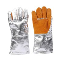 Ioensy - Guantes De Trabajo Protección Aislamiento Térmico Resistente Al Desgaste Guantes De Trabajo Prácticos Naranja