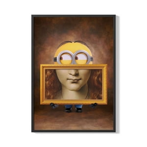 Creango - Cuadro Poster Enmarcado Minions Decorativo