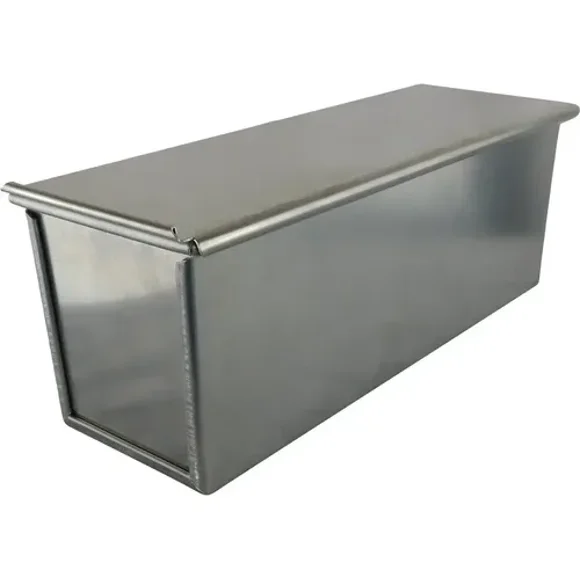 Molde De Aluminio Con Tapa P/ Queque O Pan De Molde - Cukin Plateado