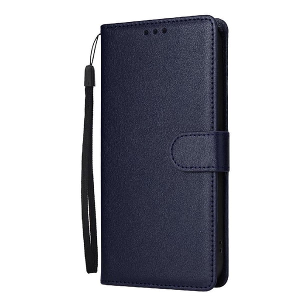 Funda Cartera para iPhone 14 con Tarjetero, Soporte y Cordón - Protección Azul