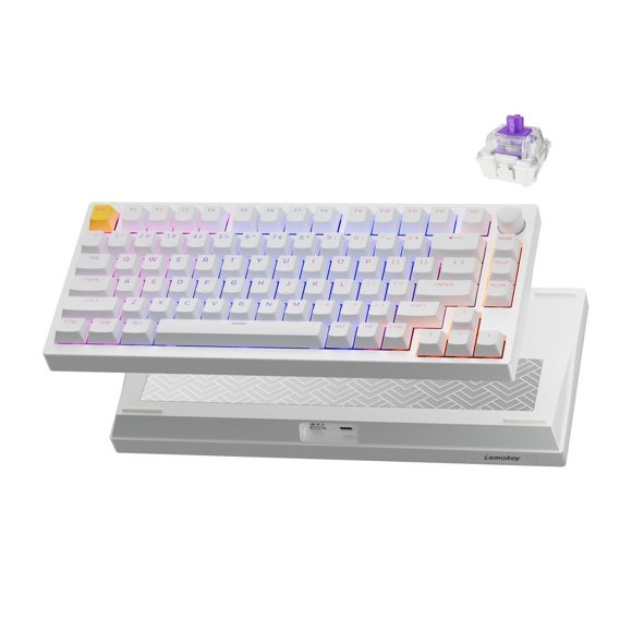 Teclado Mecánico Personalizado LEMOKEY P1 HE 75% Inalámbrico RGB Bluetooth