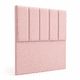 thumbnail image 1 of Respaldo de cama 1.5 plaza tubular felpa Rosa Claro, 1 of 2