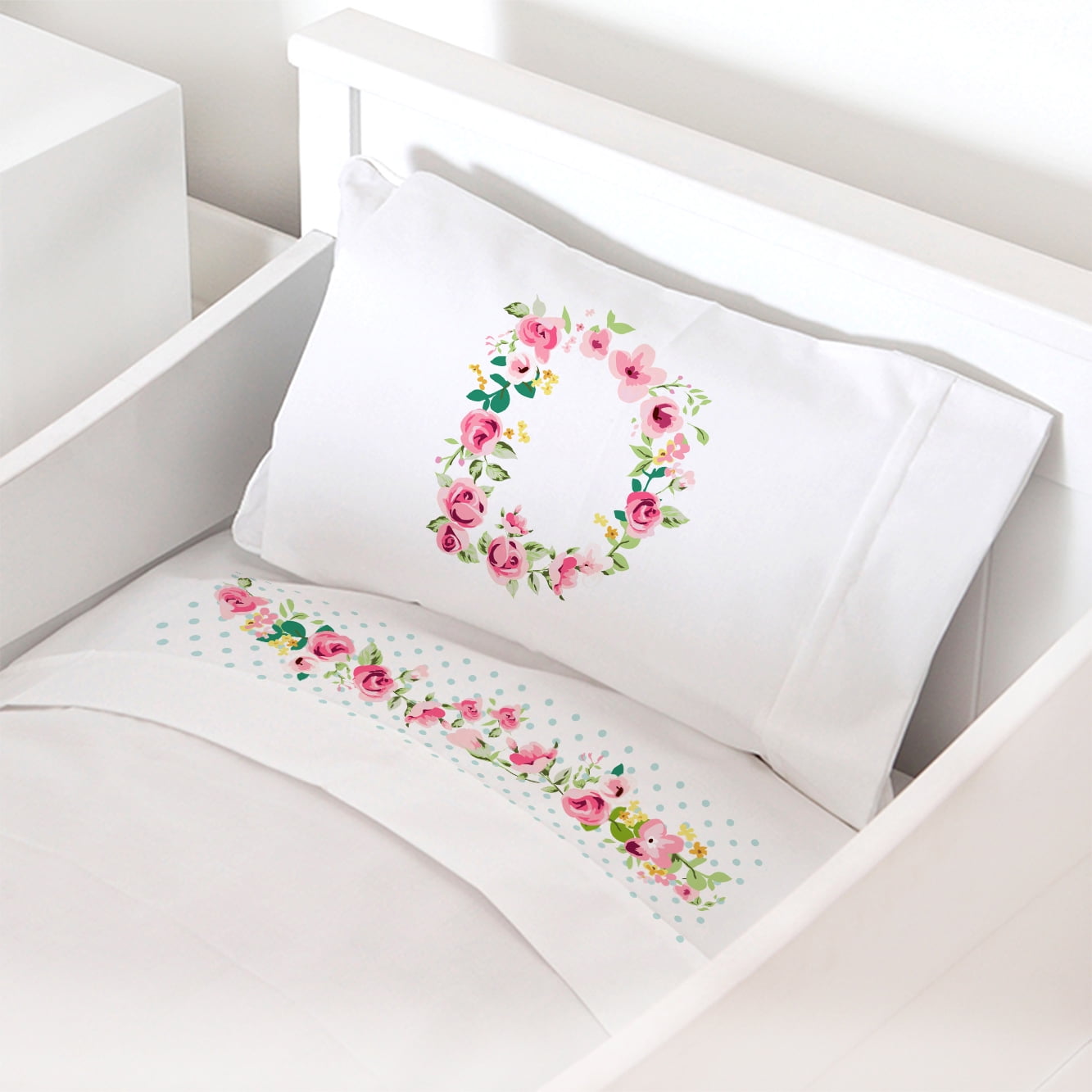 Tuyo Print - Juego De Sábanas Cuna Letras Vintage D