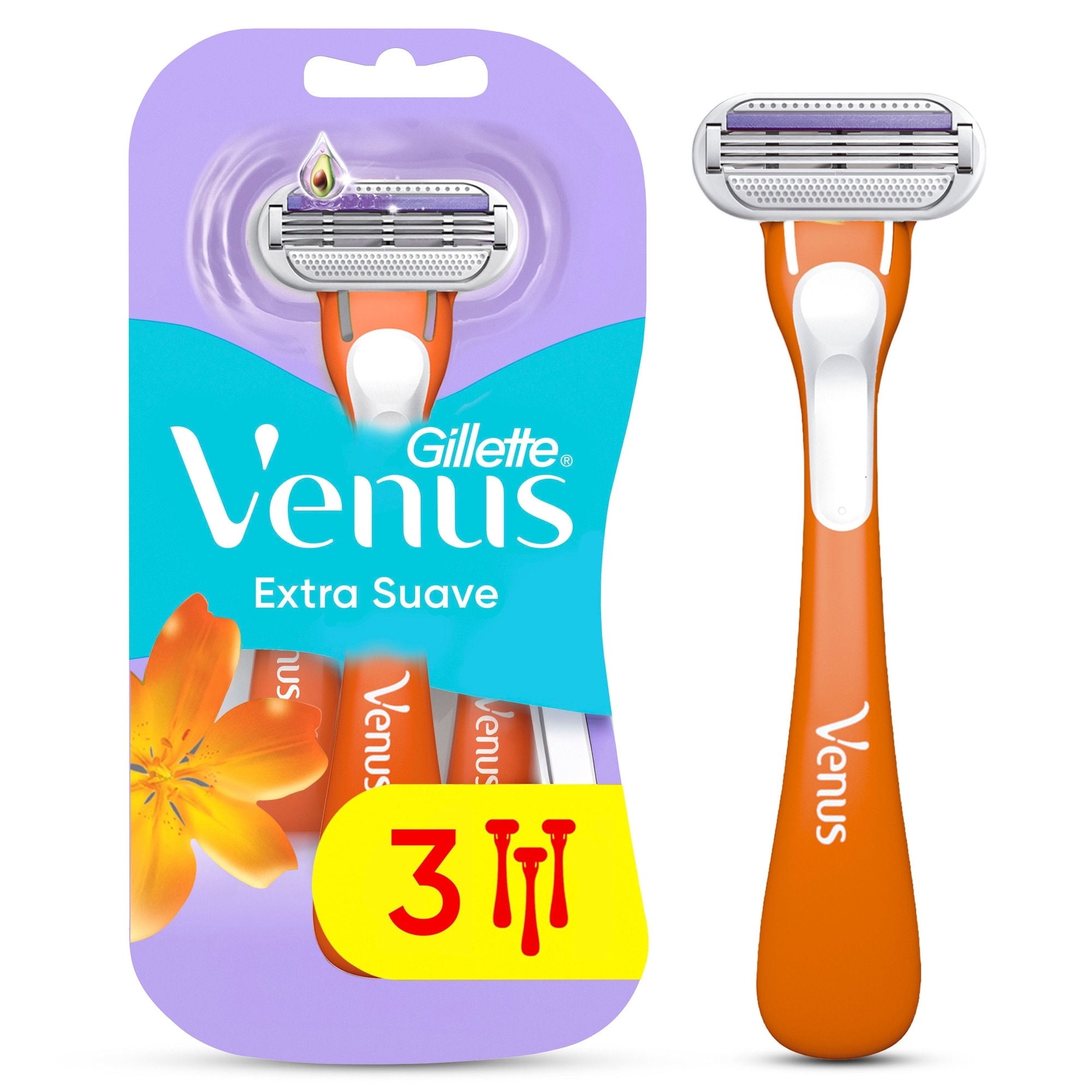 Máquina De Afeitar Para Mujer Gillette Tropical Con 3 Hojas 1 Un Venus