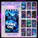 thumbnail image 2 of Bloc de notas de espiral qhqqwzxqc Pack de 24 Tema neón de videojuegos, 2 of 7