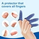 thumbnail image 2 of Finger Cots Dimora, paquete de 60 unidades, tamaño mediano, azul, 100% algodón, 2 of 7