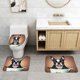 thumbnail image 2 of Juego de 3 Alfombras de Baño Desmarcar Boston Terrier Terciopelo Coral, 2 of 6
