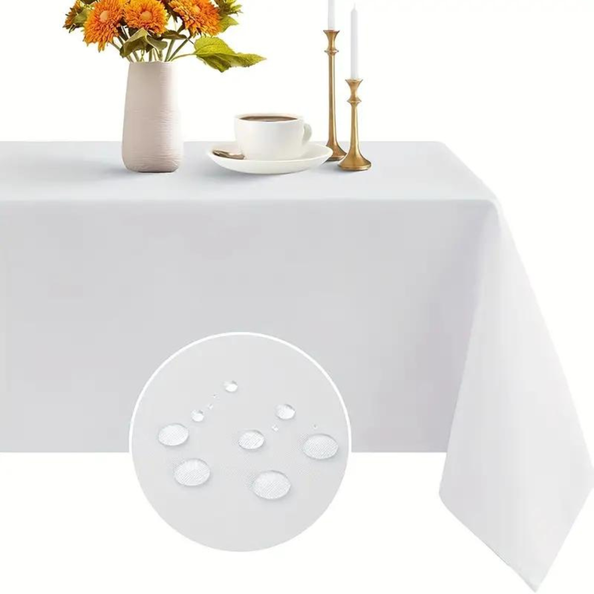 Aura Zeus - Mantel Rectangular Antimanchas Impermeable Genero Tela 220 X 140 Cm