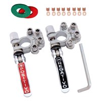 Ioensy - Conector De Terminal De Batería De 4 Vías Llave Hexagonal Conector De Batería Plata