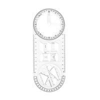Magideal - Regla Geométrica Multifuncional, Plantilla De Dibujo Transparente Para La Enseñanza De Matemáticas En La Oficina Escolar Y Suministros De Construcción