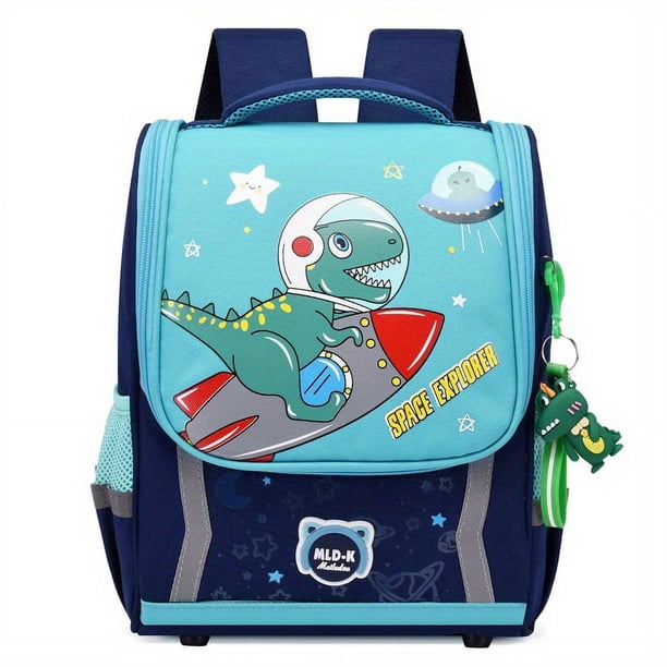 1pc New Cute Dinosaur Unicorn Design Backpack With Pendants, Breathable Bucket Bag, Primary School Students Schoolbag, Cartoon Large Capacity Anti-splash Water Kindergarten Children's Backpack