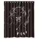 thumbnail image 1 of Cortina de ducha con diseño de leopardo negro, juego de cortinas de baño con ganchos, tamaño 60 x 72 pulgadas, 1 of 3