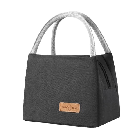 Bothyi - Bolsa De Almuerzo Aislada Bolsa Térmica Aislada Portátil Para El Trabajo Playa Escuela Negro