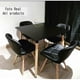 thumbnail image 2 of Mesa cuadrada Eame de comedor 80x80 cm MDF Base de Haya Alemana Diseño Moderno Negro, 2 of 4