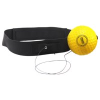 Magideal - Diadema De Pelota De Reflejo De Boxeo, Pelota De Lucha De Perforación De Reflejo, Pelota De Boxeo De Velocidad De Perforación Ajustable En Cuerda Bola Amarilla 20G