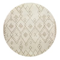 Modalfo - Alfombra Redonda Florida Beige 160 X 160 Cm