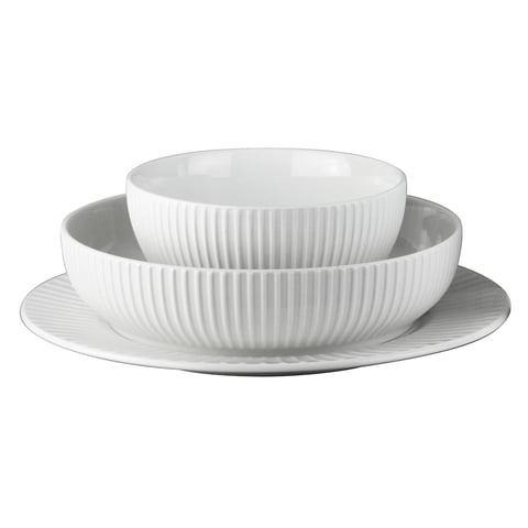 Juego De Vajilla Porcelana 20 Piezas Blanco Fantuzzi