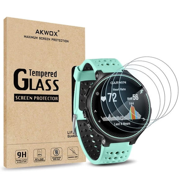 Protector de pantalla AKWOX de cristal templado Garmin Forerunner