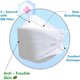 thumbnail image 2 of KN FLAX KF94 Masks for Adults Face Protective Mask, White, 2 of 3