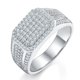 thumbnail image 1 of Anillos de Moissanita para Hombre Anillos de Plata Esterlina 925 con Diamantes Pavé Color D/ E VVS1 Anillos Meñique de Moissanita para Hombre (Talla:5-10), 1 of 7