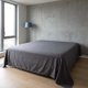 thumbnail image 1 of Sábana de Gasa de Algodón, Sábana Suave, Ropa de Cama Acogedora para Dormitorio Gris 91x96in, 1 of 5